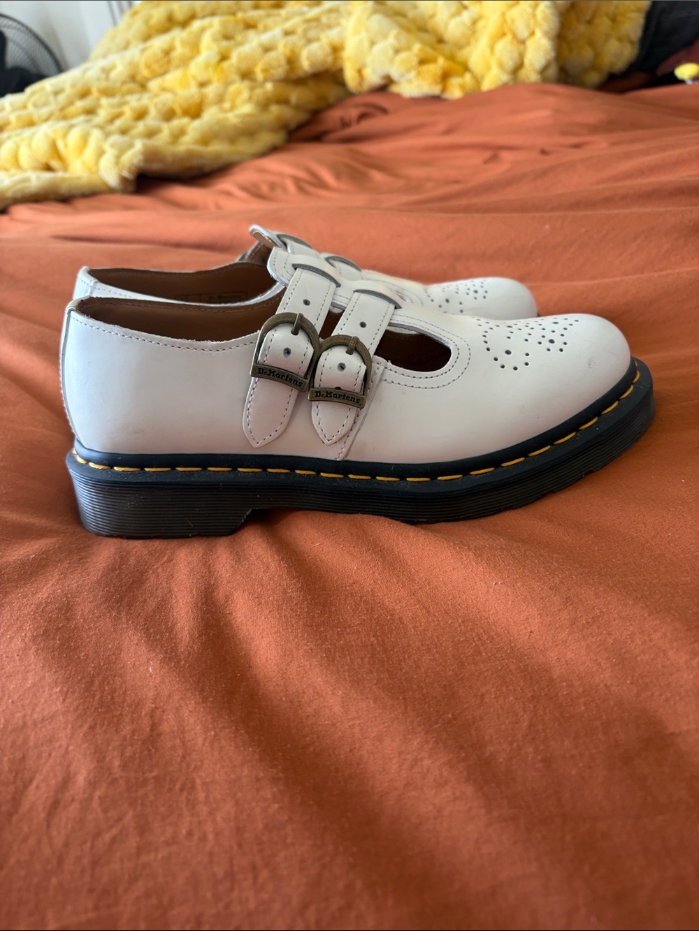 Dr. Martens White Mary Jane Shoes - Picture 4 of 7